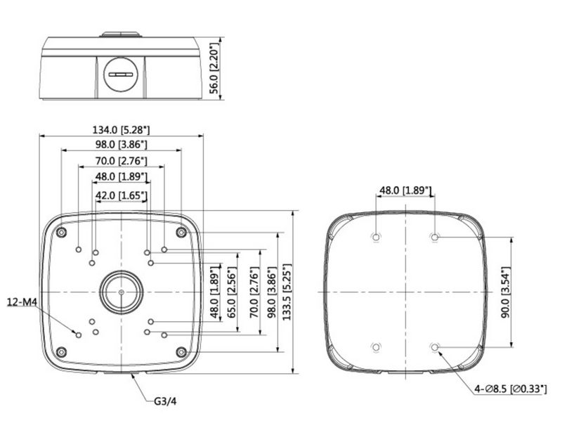 Securview Junction Box Surveillance Cameras Vsbkta121-2