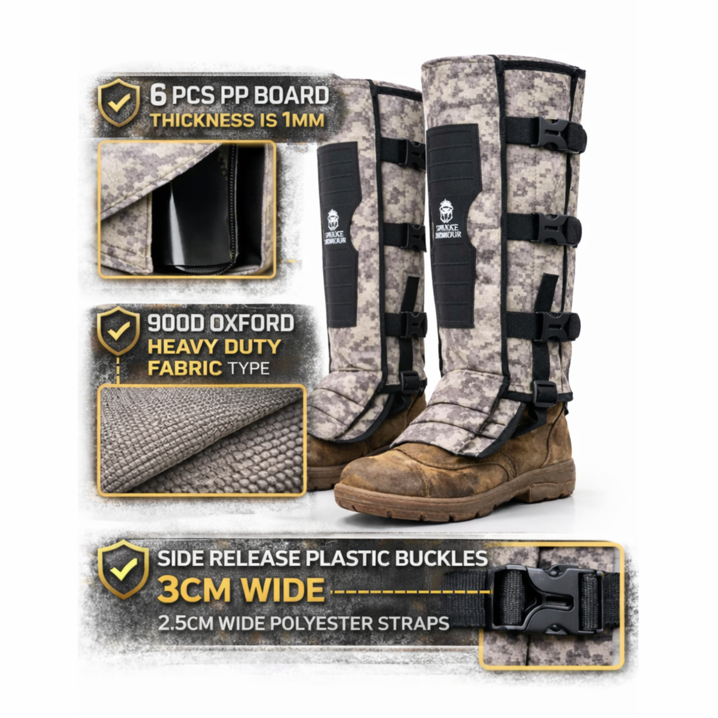 Snake Armour Gaiters S/M/L V3 ADVSAPG03
