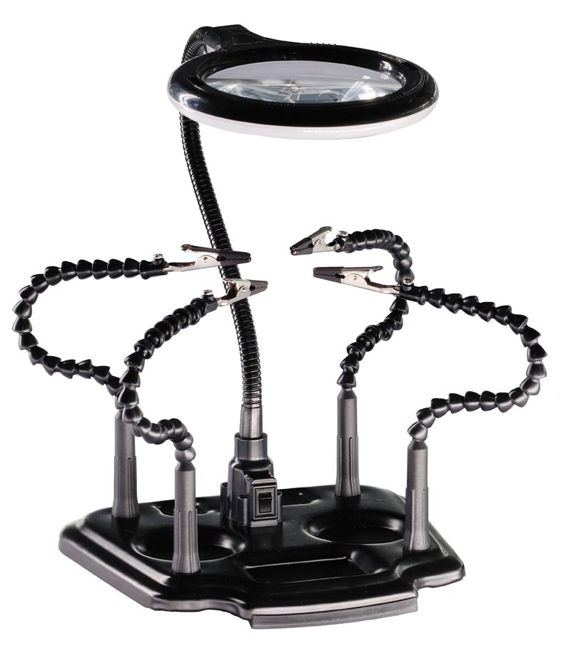 Flexible Helping Hands With LED Magnifier T1463