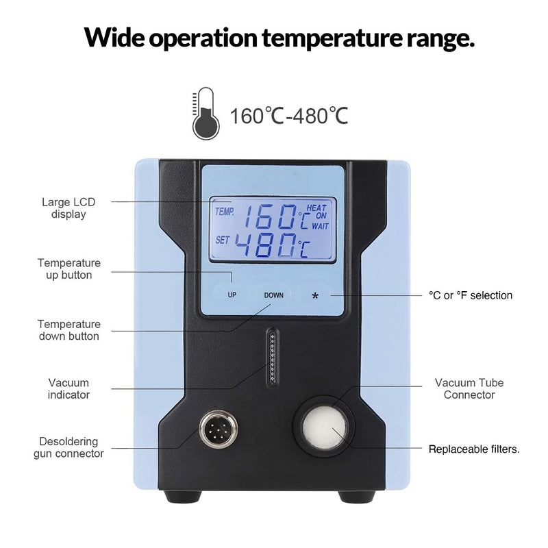 Temperature Controlled 90W Vacuum Desoldering Station T2065