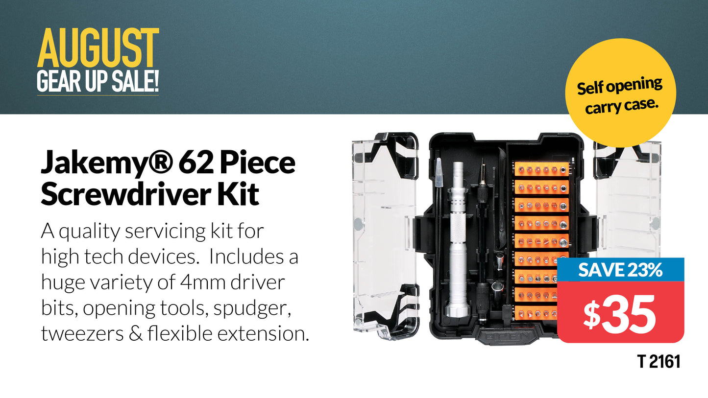 Screwdriver Set 62 Piece Micro T2161