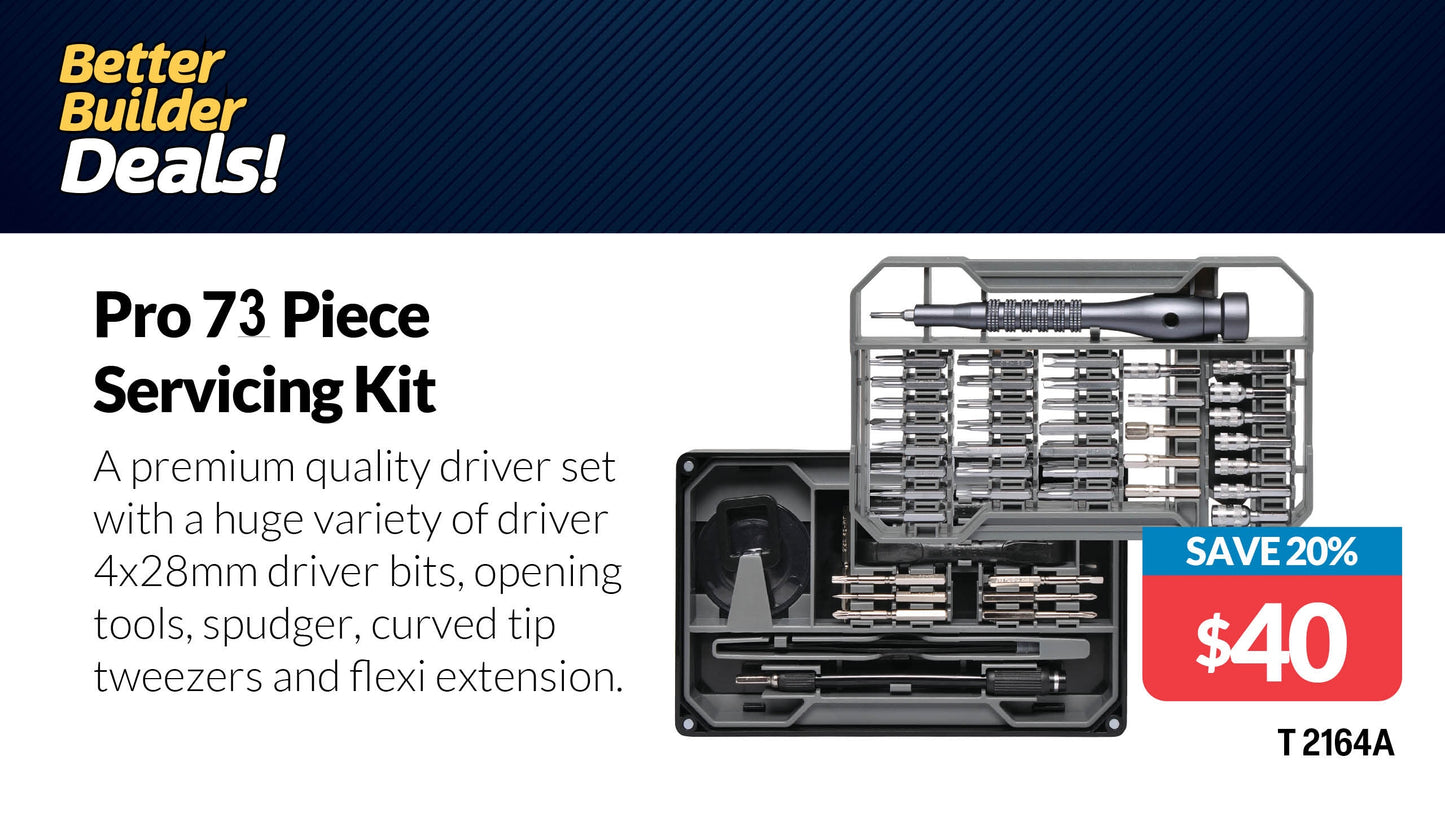 Screwdriver Set Professional 73 Piece Servicing T2164A