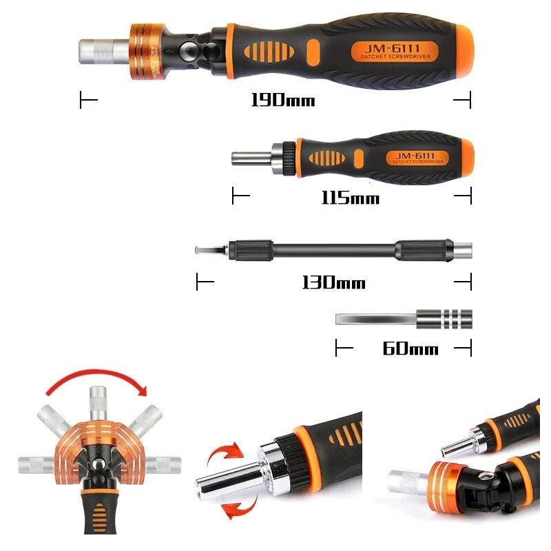 Screwdriver Set 69 Piece Dual Ratchet T2168A