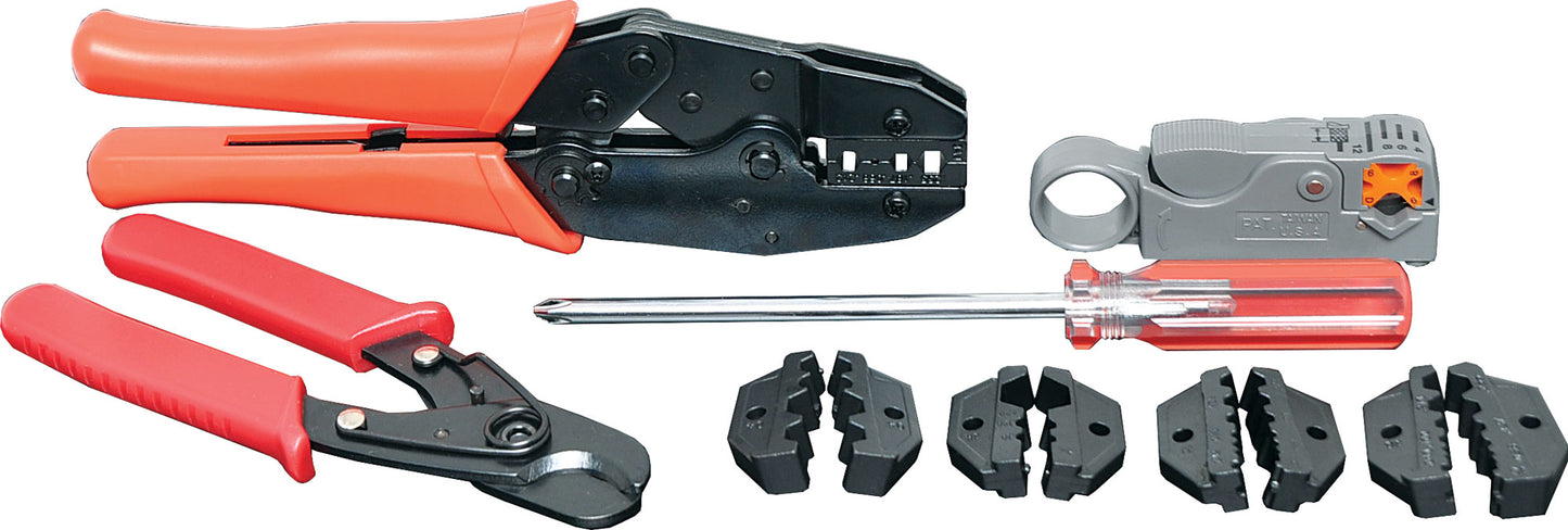 Crimptool Ratchet Coaxial Universal Kit T2174