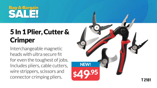 Magnetic Multi Crimper / Stripper / Cutter 5 In 1 T2181