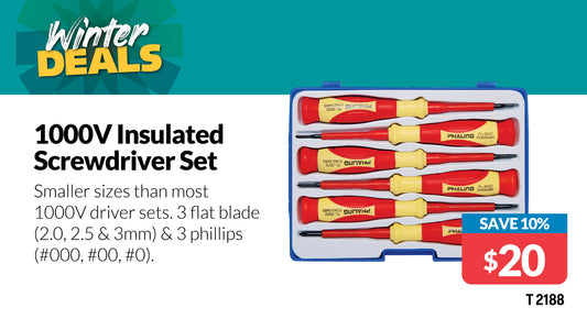 Screwdriver 6 Piece Mini 1000V Driver Set T2188