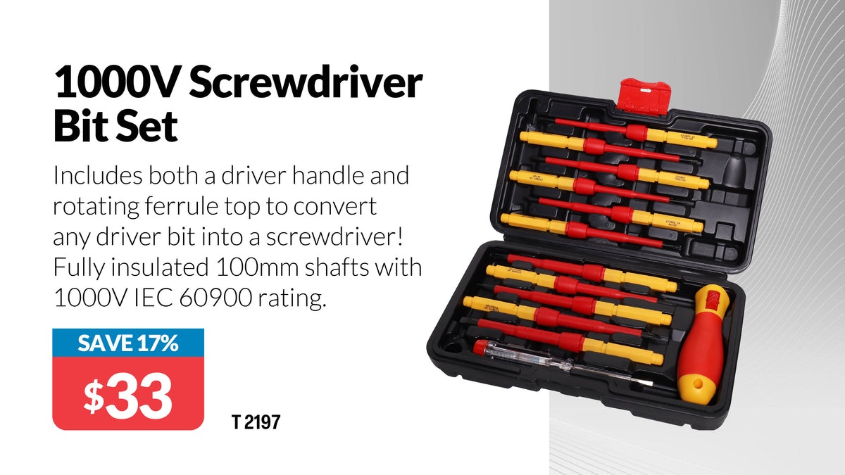 Screwdriver Set12 Piece Insulated 1000v T2197