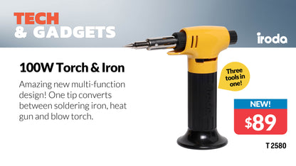 Iroda Pro-20 Multi-function Portable Soldering Iron & Blow Torch T2580