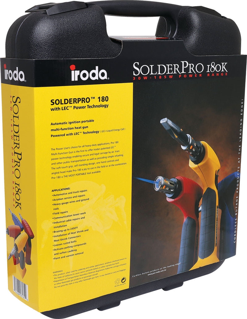 IRODA Solderpro Gas Soldering Gun Kit 180 Multifunction T2651