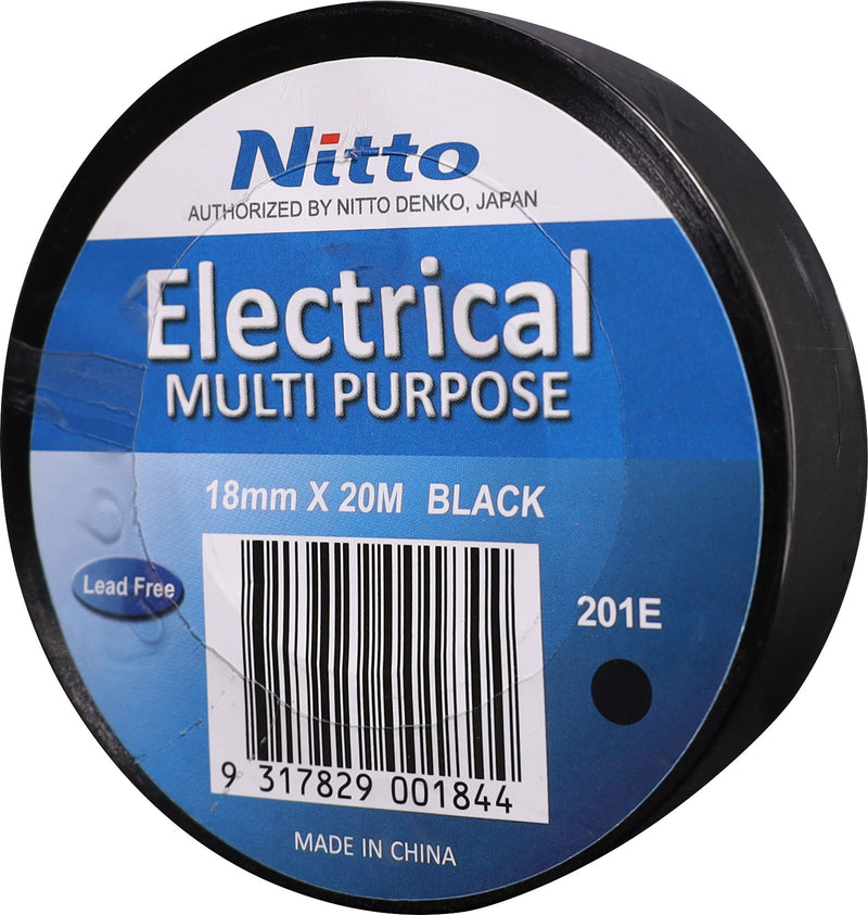 Nitto PVC Insulation Tape Black 18mmx20m T3001B