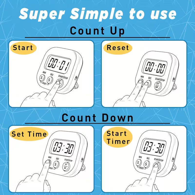 Kitchen Timer/Digital Stopwatches, Countdown/Up T5XM9V525G7