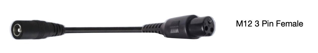 Electric Scooter Charger Adapter Cable 2.1mm to M12 3Pin Female - A26132600M12