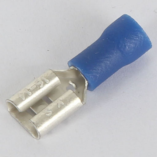 QC Crimp Spade Female Blue 6.4mm Pk10 TM20252