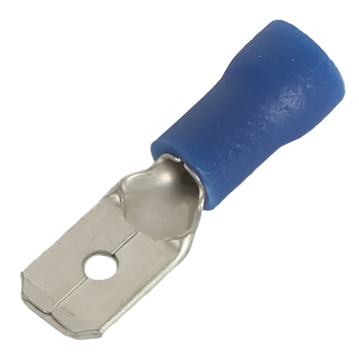 Qc Crimp Spade Plug 6.4mm Blue Pk10 TM21252