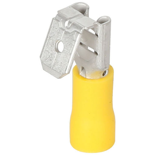 Crimps & Lugs Qc Crimp 6.4mm Spade Female 12-10awg Piggy Back Yellow Pk10 TM22353/10
