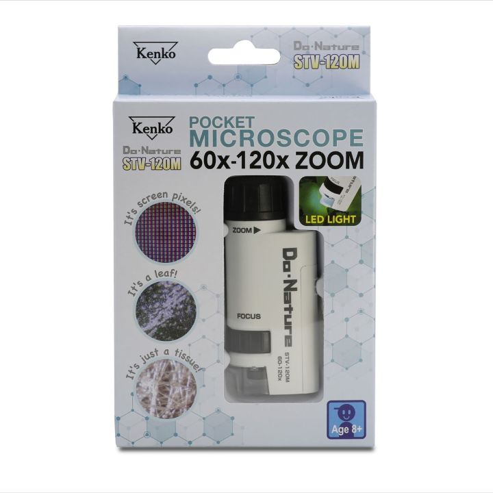 KENKO Pocket Microscope LEDLight 60x 120x TO3-IC120M
