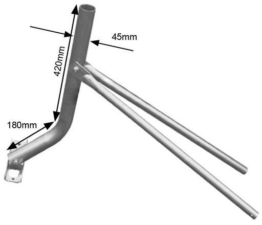 Satellite Tin Roof Mount 45mm Mast TRM-9254
