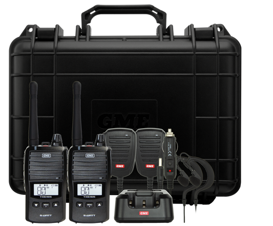 GME UHF 5W Handheld Tradie Pack Black TX6165TP