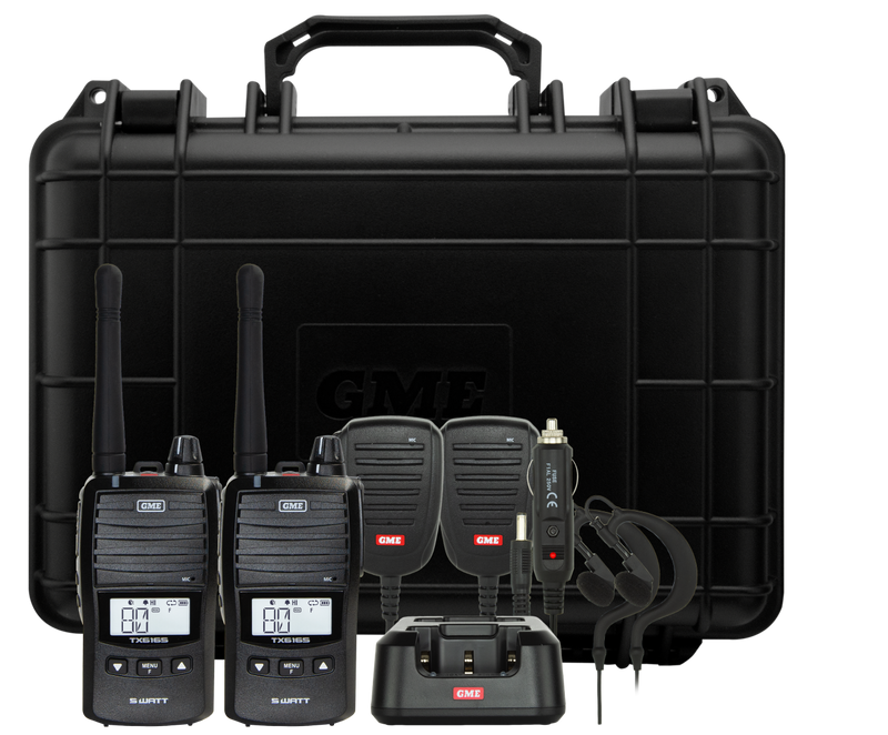 GME UHF 5W Handheld Tradie Pack Black TX6165TP