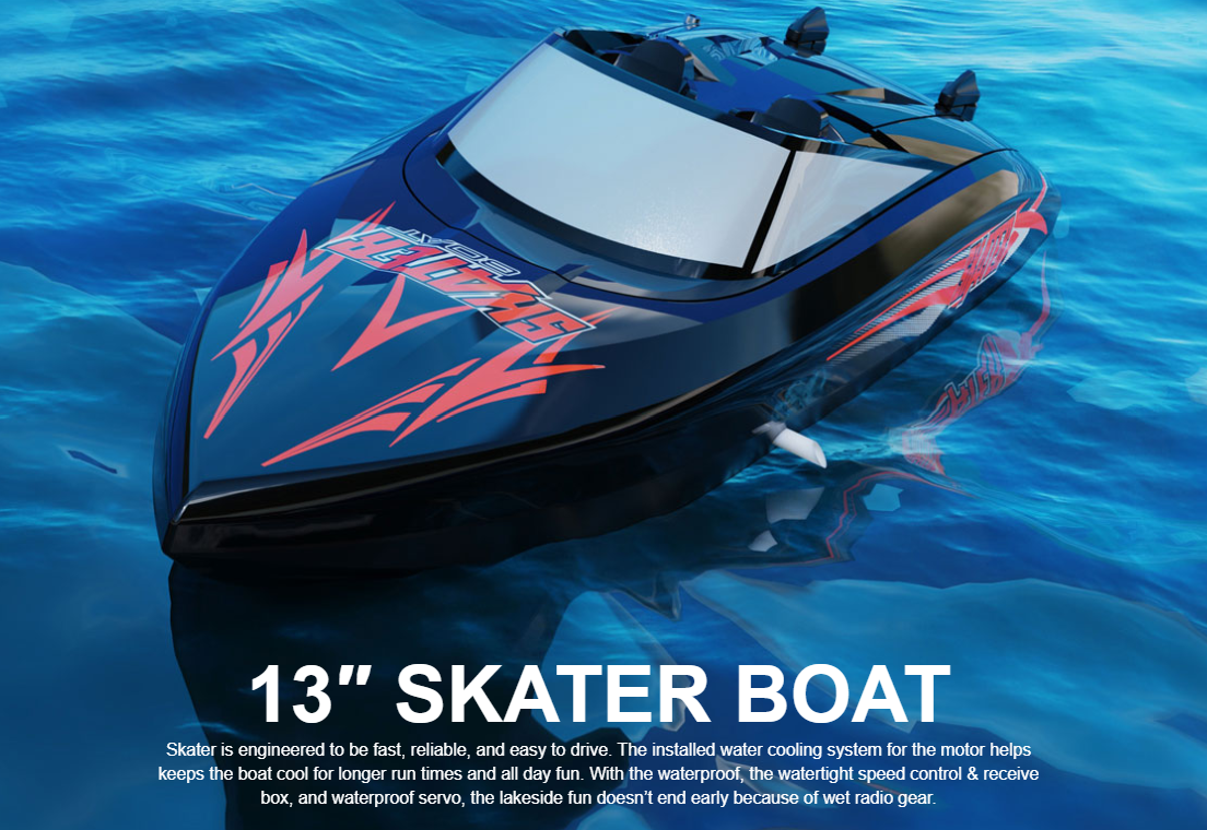 UDI RC Sklater Boat 13in 2.4ghz Black UDI-034BLACK