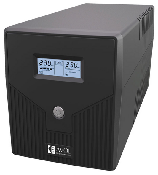 AVOL UPS Interactive 1000va 600w 2x12v Battery 3XGPO UPS-C1000-L