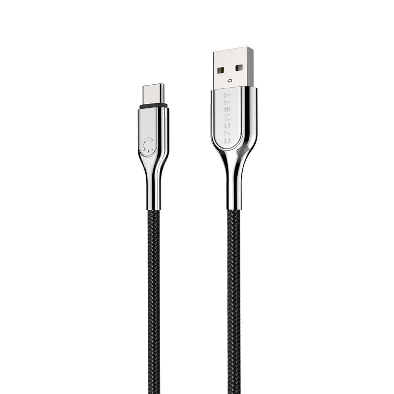 CYGNETT Armoured USB-C to USB-A (USB 2.0) Cable - Black 3m CY3307PCUSA