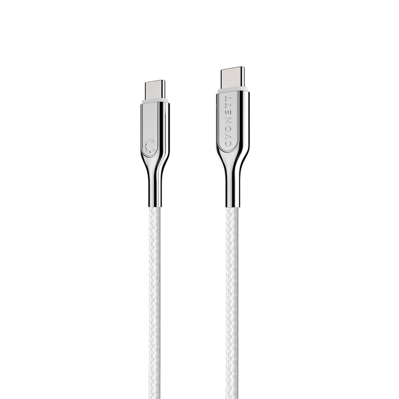 CYGNETT Armoured USB-C to USB-C (USB 2.0) Cable - White 10cm CY2692PCTYC