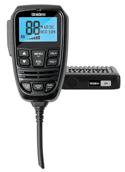 Uniden 80CH UHF CB Mobile LCD Microphone AT880 Twin Antenna Value Pack X76VP
