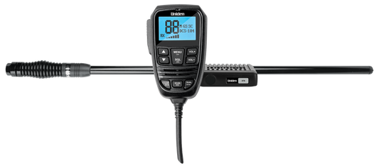 Uniden 80CH UHF CB Mobile LCD Microphone AT880 Twin Antenna Value Pack X76VP
