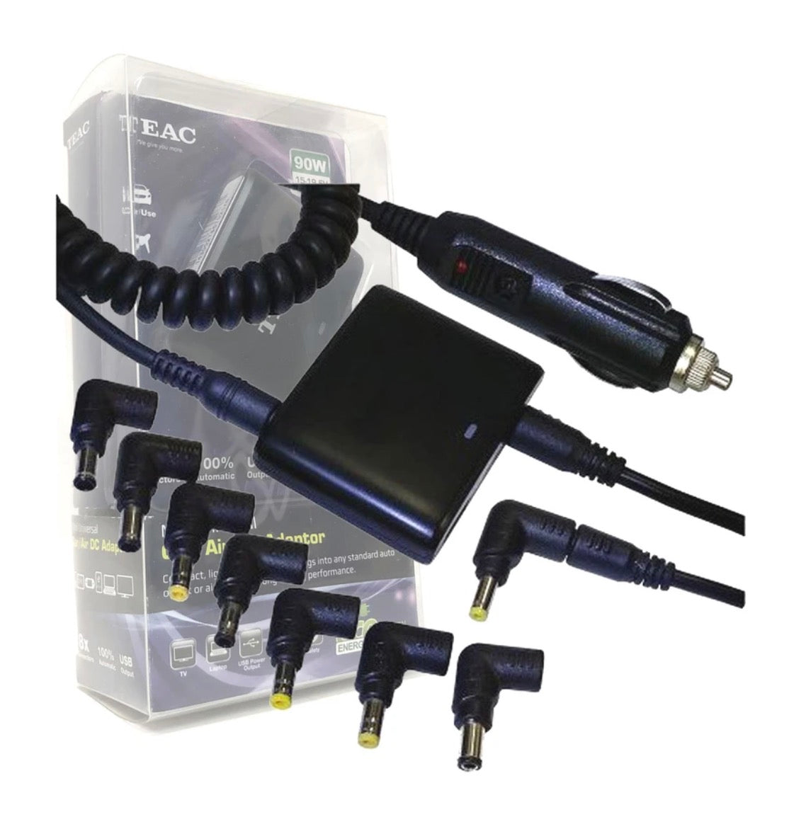 Universal Laptop 12v DC 90w Charger Adapter Auto Voltage Switch 15v - 19.5v MCA62