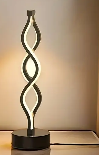 Lamp Spiral USB Adjustable Brightness Black VK412119