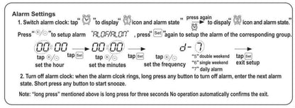 Clock Voice Activated Led Blue Digital With Dual Alarm, Calendar, Weekdays, Temperature Display Rk1361647/BB