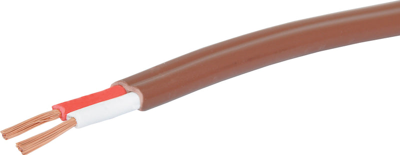 Speaker Cable Double Insulated 18AWG Brown Per M W2158