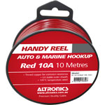 Hook Up Handyman Cable Reel 17AWG Tinned Red 10m W2414