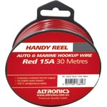 Hook Up Handyman Cable Reel 16AWG Tinned Red 30m W2420