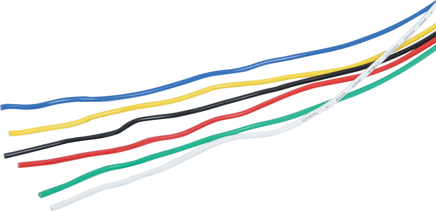 Protoyping Parts Solid Core 0.5mm 6 Colour Hobby Wire Pack W2430