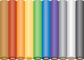 Ribbon Cable 10 Wire Rainbow Ribbon Cable W2510