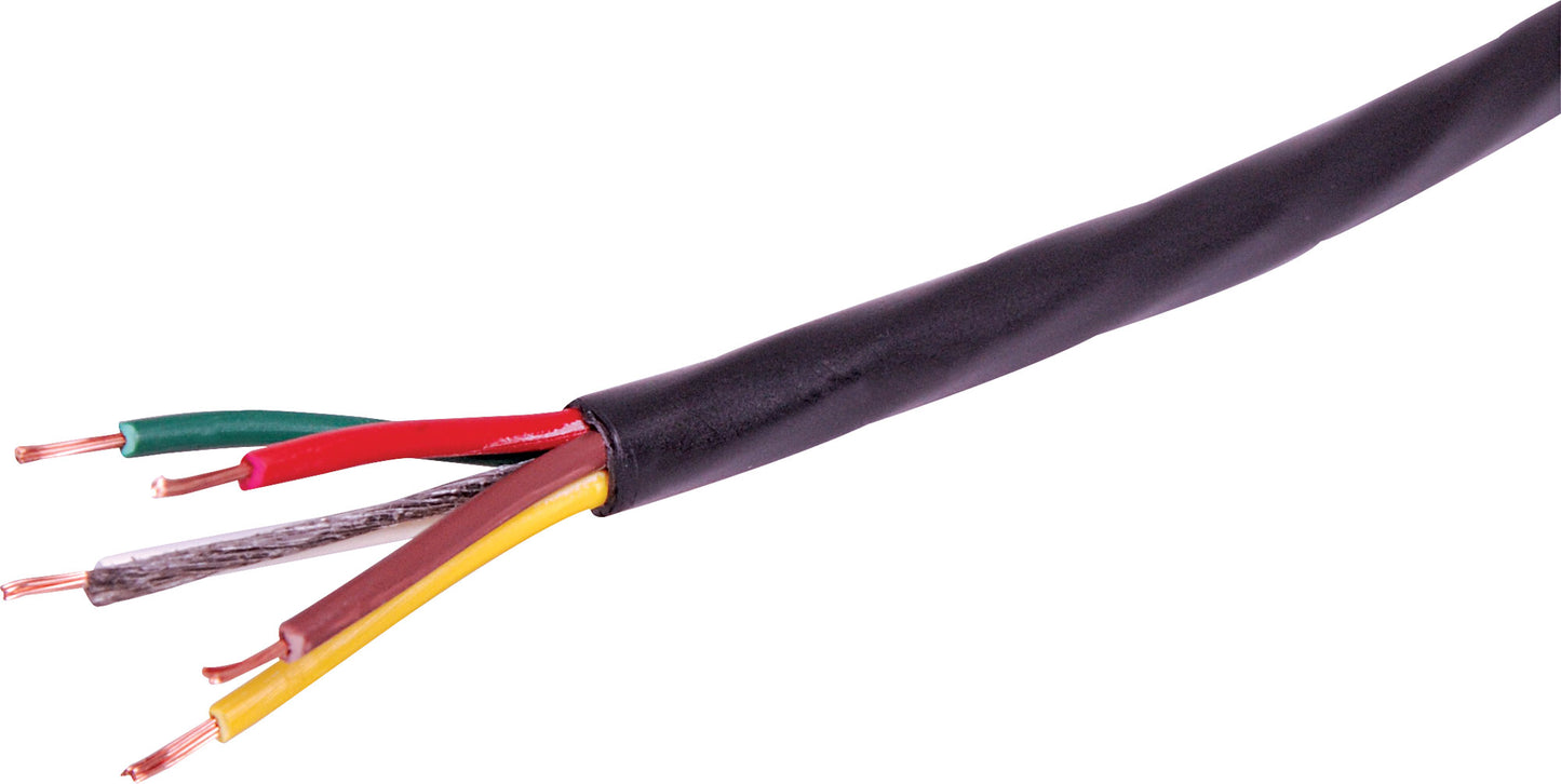 Power Cable 16.5AWG 5 Core Trailer Cable Black Sold by the Meter W4221