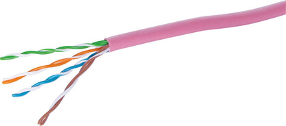 Ethernet Data Cable Cat5e U/UTP LAN Pink Sold by the Meter W7115