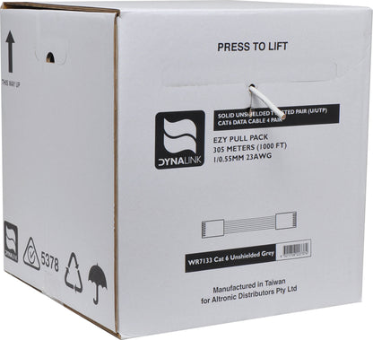 Data Cable Cat6 U/UTP LAN Grey Sold by the Meter W7132