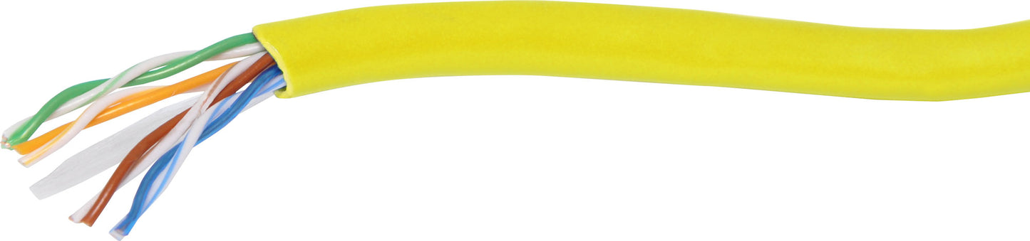 Data Cable Cat6 U/UTP LAN Data Cable Yellow Sold by the Meter WR7137