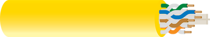 Data Cable Cat6 U/UTP LAN Data Cable Yellow Sold by the Meter WR7137