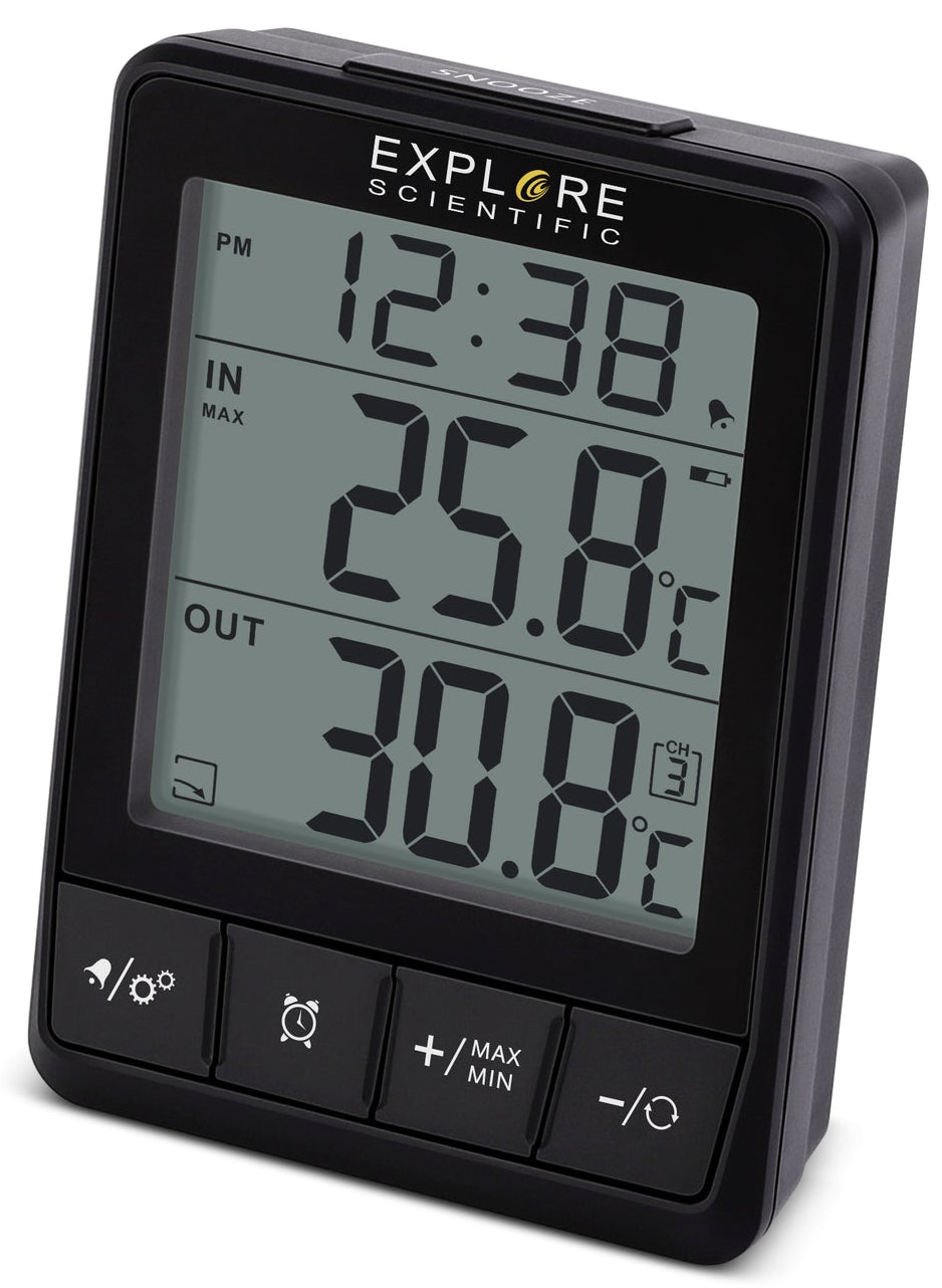Explore Scientific Weather Station Indoor Outdoor Temp Humidity 121104 WSH0002