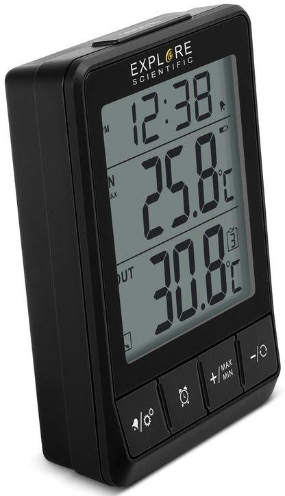 Explore Scientific Weather Station Indoor Outdoor Temp Humidity 121104 WSH0002