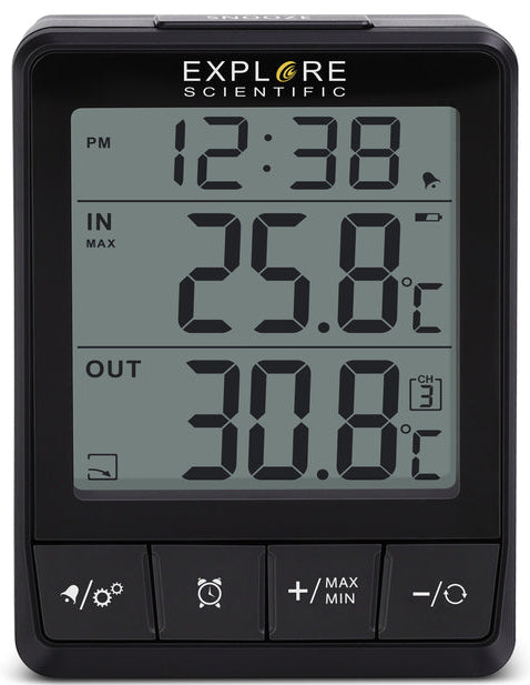 Explore Scientific Weather Station Indoor Outdoor Temp Humidity 121104 WSH0002