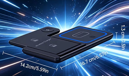 Wireless Charging Stand Magnetic Foldable 3in1 Ph/Watch/Ebuds T14M606969QB