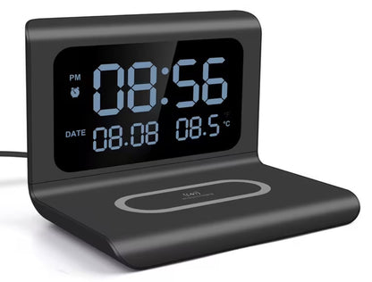 Alarm Clock Date/temp 15w Qi Wireless Charger TRH1385213