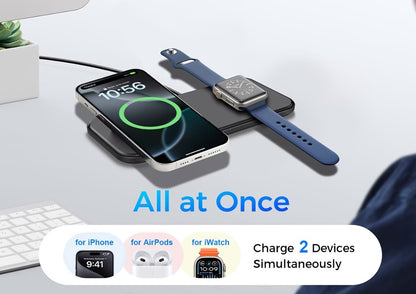 Wireless Charging Stand Magnetic Foldable Phone Watch Earbuds TD2325AW