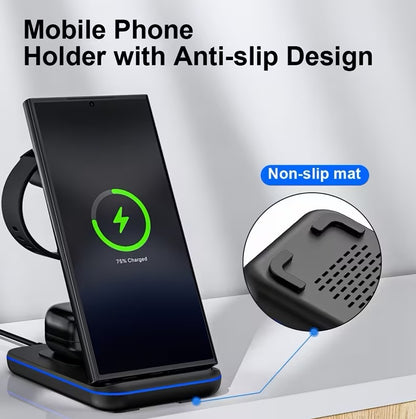 Wireless Charging Stand Foldable 18w 3in1 Ph/Watch/Ebuds TYN5001076B