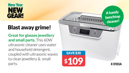 Ultrasonic Cleaner 60W Deluxe Digital Display X0103A
